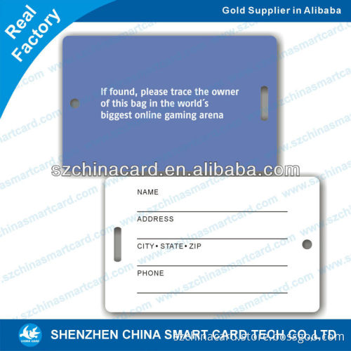 made in china plastic pvc travel cards homemade luggage tags